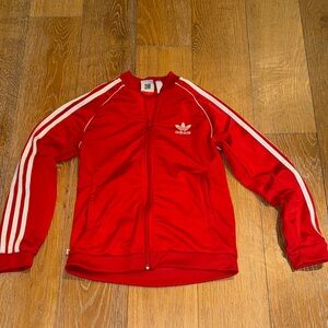 Adidas Red and White Track Jacket